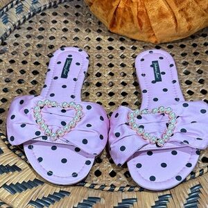 Victoria's Secret Pink Polka Dot Slippers